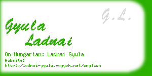 gyula ladnai business card